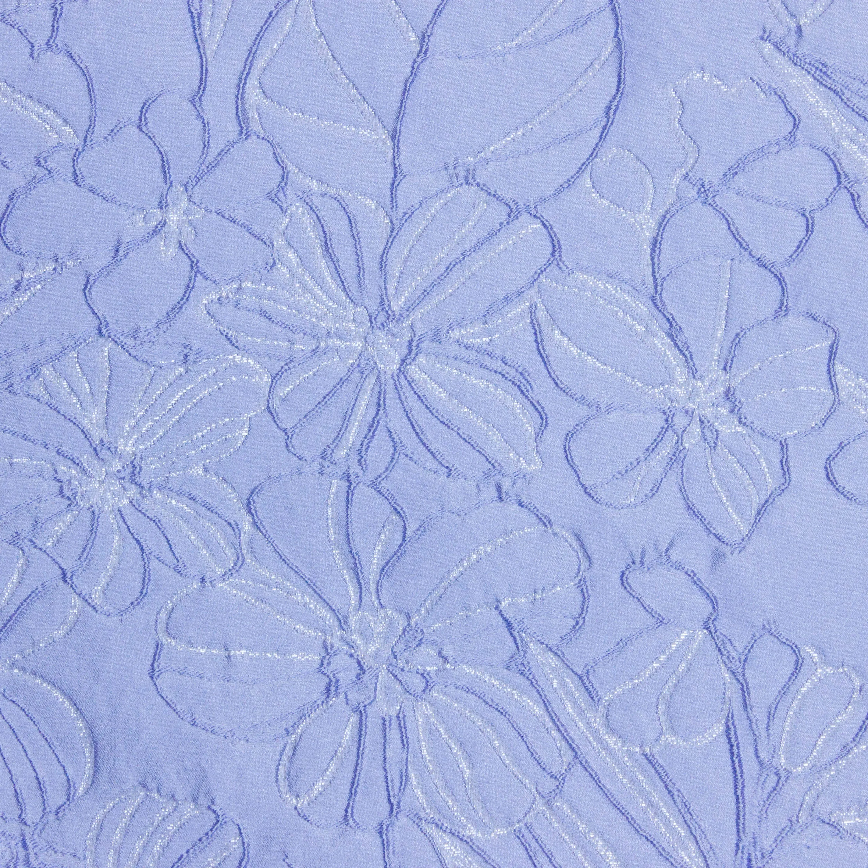 Jacquard lila met bloemenmotief met zilveren glitters - Lorré